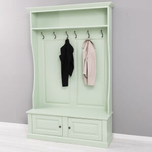 Flur Garderobe mit Sitzbank mintgrün