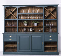 Rustikaler Buffetschrank groß ozeanblau