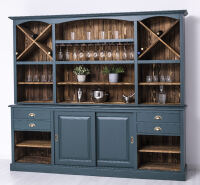 Rustikaler Buffetschrank groß ozeanblau