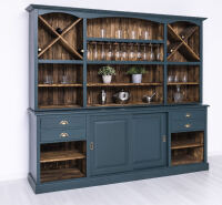 Rustikaler Buffetschrank groß ozeanblau