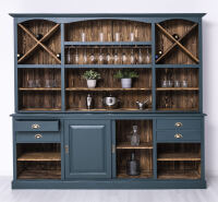 Rustikaler Buffetschrank groß ozeanblau