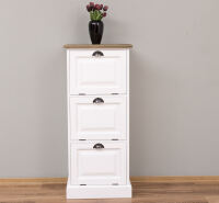 Landhaus Aktenschrank schmal weiß shabby