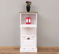 Landhaus Aktenschrank schmal weiß shabby
