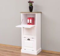 Landhaus Aktenschrank schmal weiß shabby