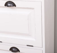 Landhaus Aktenschrank schmal weiß shabby