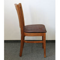 Gepolsterter Esszimmerstuhl Lea dunkelbraun, EinzelstÃ¼ck