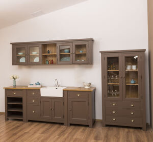 Rustikale Küche im Landhausstil schoko
