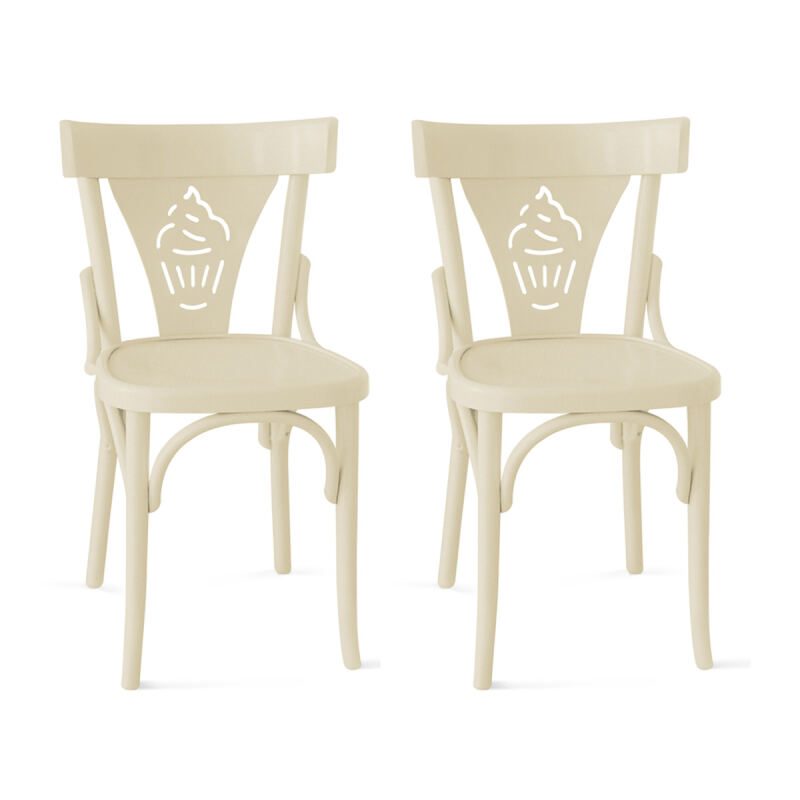 Bistrostuhl Holz 792 mit Eis Symbol (2er-Set)