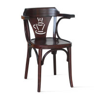 Bistrostuhl mit Armlehne und Kaffee Symbol A56/22 (2er-Set)