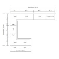 Küche im Landhausstil U-Form mintgrün