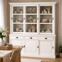 Buffetschrank mit Schiebetüren weiß shabby