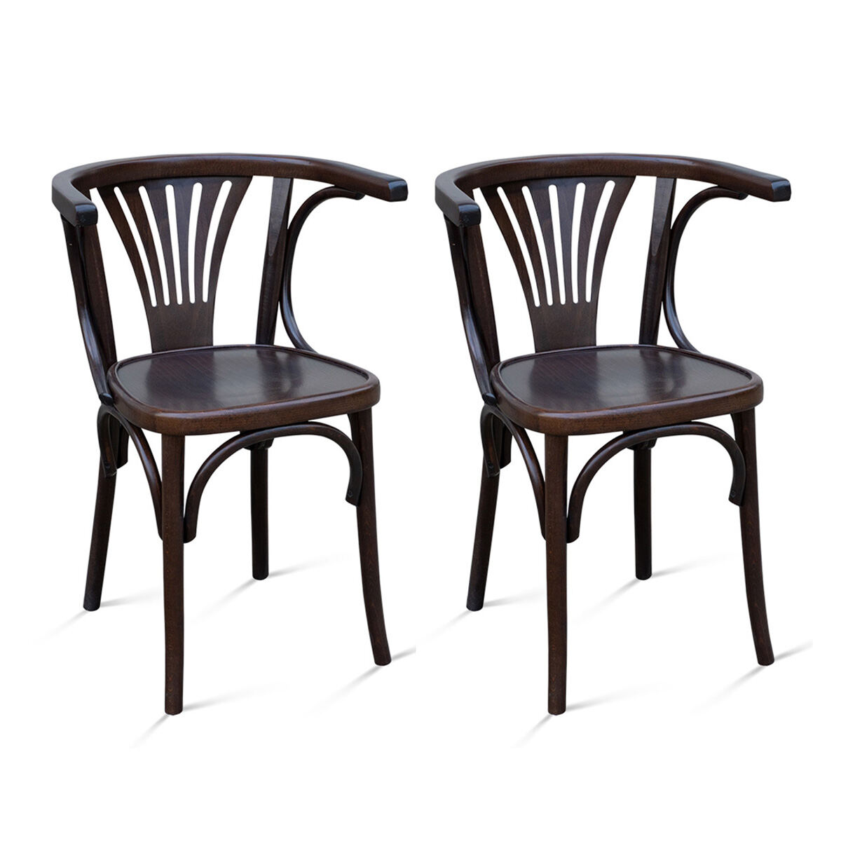 Schlichter Bistrostuhl mit Armlehne (2er-Set) - Onlineshop für massive Landhausmöbel