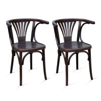 Schlichter Bistrostuhl mit Armlehne (2er-Set)
