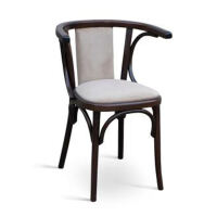 Gepolsterte Holzstuhl mit Armlehne (2er-Set)