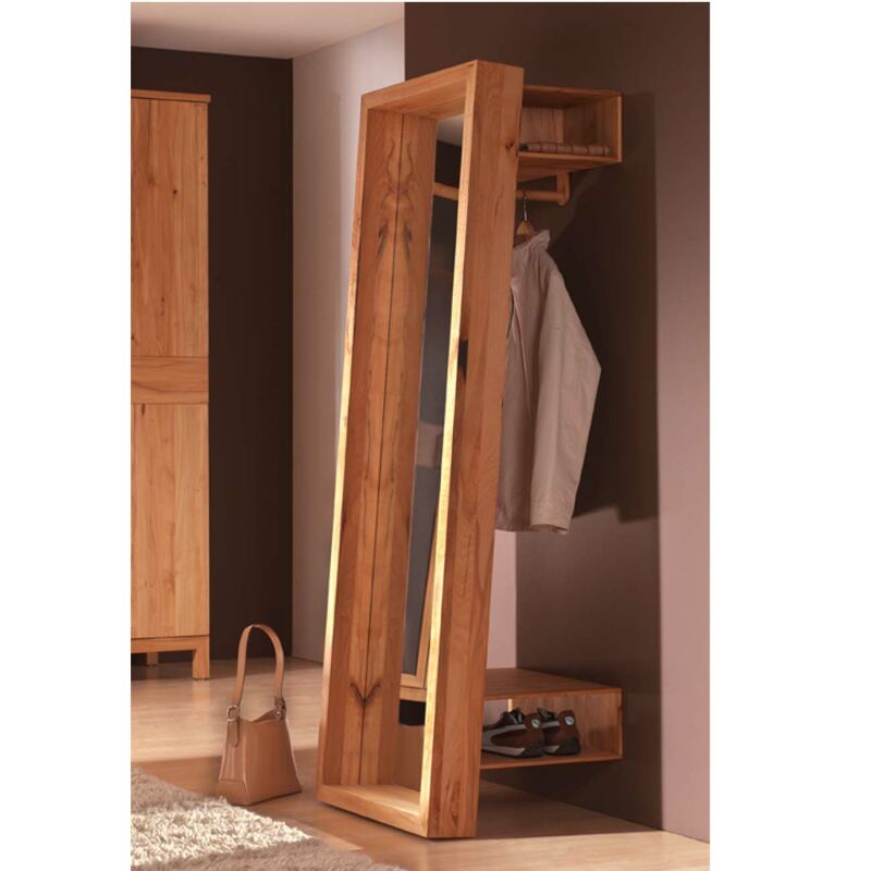 Moderne Garderobe mit Spiegel Kernbuche geölt