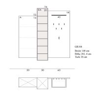 Schmale Garderobe mit viel Stauraum Kernbuche geölt