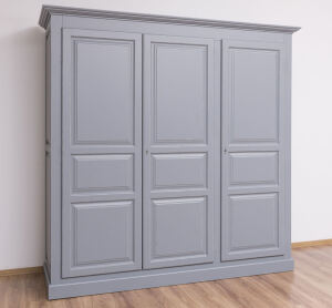 Landhaus Kleiderschrank - Schrank fürs Schlafzimemr im Landhausstil fehgrau antik