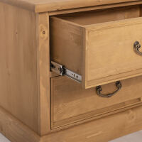 TV Schrank Holz Vintage hellbraun gewachst