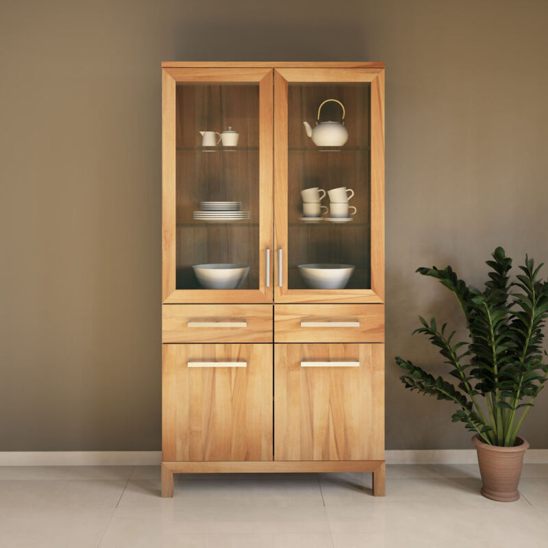Exklusive Esszimmer Vitrine Kernbuche massiv
