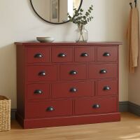 Apotheker Kommode Landhausstil bordeaux rot