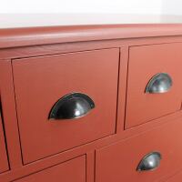 Apotheker Kommode Landhausstil bordeaux rot