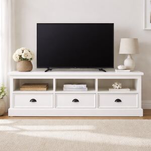 Landhaus TV Board mit Schubladen Shabby Chic weiÃŸ