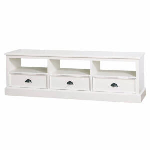 Landhaus TV Board mit Schubladen Shabby Chic weiÃŸ