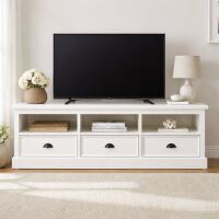 Landhaus TV Board mit Schubladen Shabby Chic weiß
