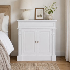 Kommode Landhausstil weiß aus Massivholz – 90 cm