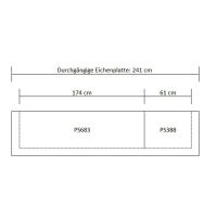 Küchenzeile ohne Geräte im Landhausstil achatgrau