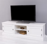 Massivholz TV Sideboard Landhausstil altweiß