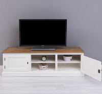 Landhaus TV Board altweiß-braun gewachst