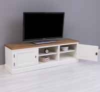 Landhaus TV Board altweiß-braun gewachst