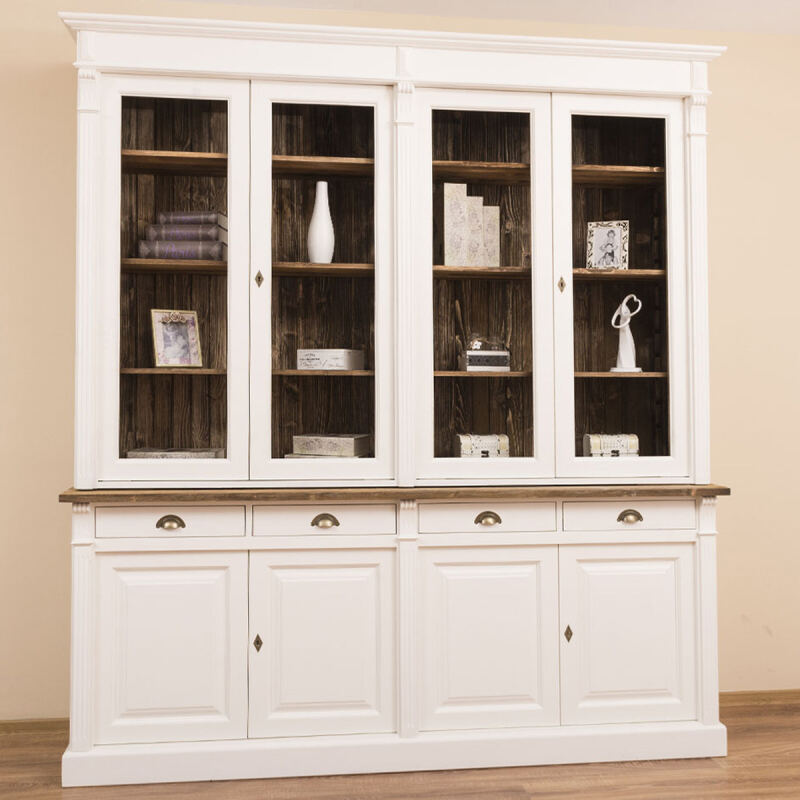 Wohnzimmerschrank Landhausstil weiß