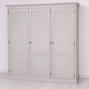 Landhaus Kleiderschrank grau shabby chic