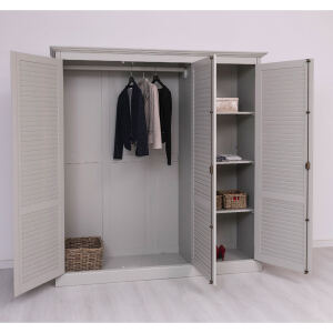 Landhaus Kleiderschrank grau shabby chic