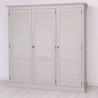 Landhaus Kleiderschrank grau shabby chic
