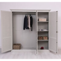 Landhaus Kleiderschrank grau shabby chic