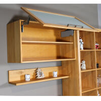 TV Wand modern aus massiver Buche geölt
