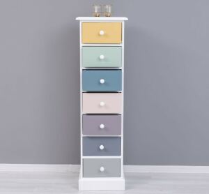 Schubladenschrank landhaus hoch multicolor