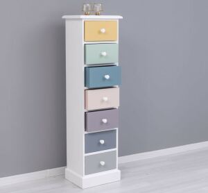 Schubladenschrank landhaus hoch multicolor