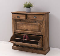 Schuhschrank im Landhausstil - Eiche