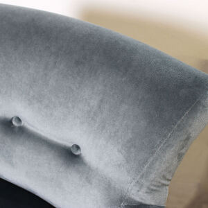 Polsterbarhocker mit Armlehnen Fred, Microfaser granitblau