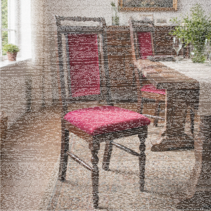 Landhausstuhl Rosalie gepolstert, Buche, Microfaser Kirsche