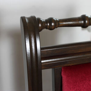 Landhausstuhl Rosalie gepolstert, Buche, Microfaser Kirsche