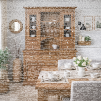 Landhausbuffetschrank Eiche hell