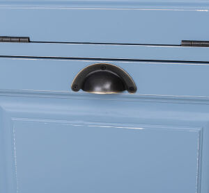 Aktenschrank mit Kippfächern im Landhausstil - blau