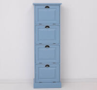 Aktenschrank mit Kippfächern im Landhausstil - blau