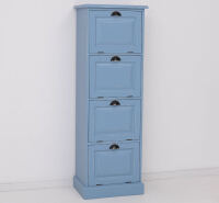 Aktenschrank mit Kippfächern im Landhausstil - blau