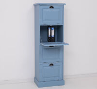 Aktenschrank mit Kippfächern im Landhausstil - blau